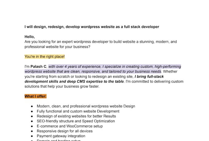 design, redesign, develop wordpress website as a full stack developer